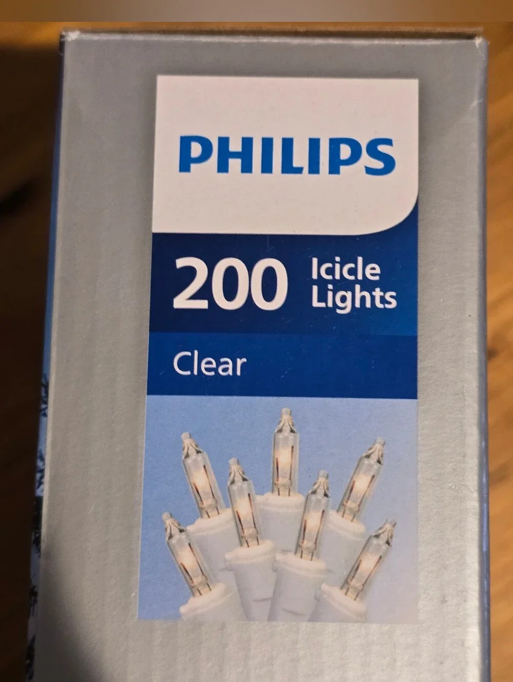 Philips 200 Clear Icicle String Lights - White
